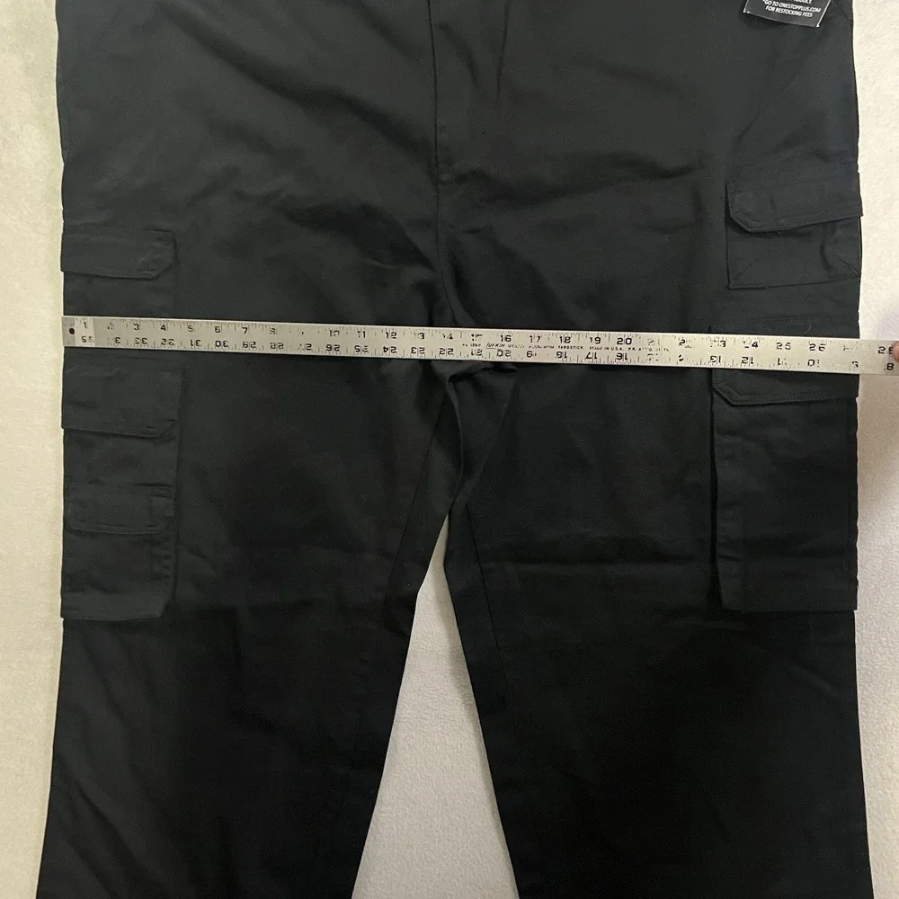 Boulder Creek Tall Cargo Pants Men's 48x40 Black Elastic Waist (Fits 48x39)